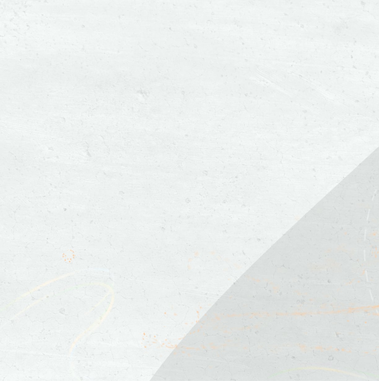 White textured paper or concrete surface with a diagonal gray shadow across the bottom right.