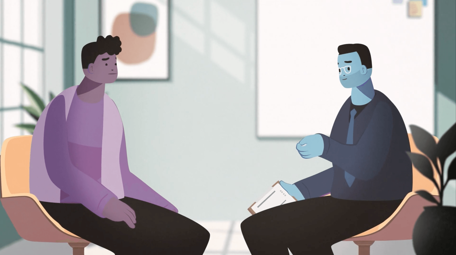 illustration of a therapy demonstration