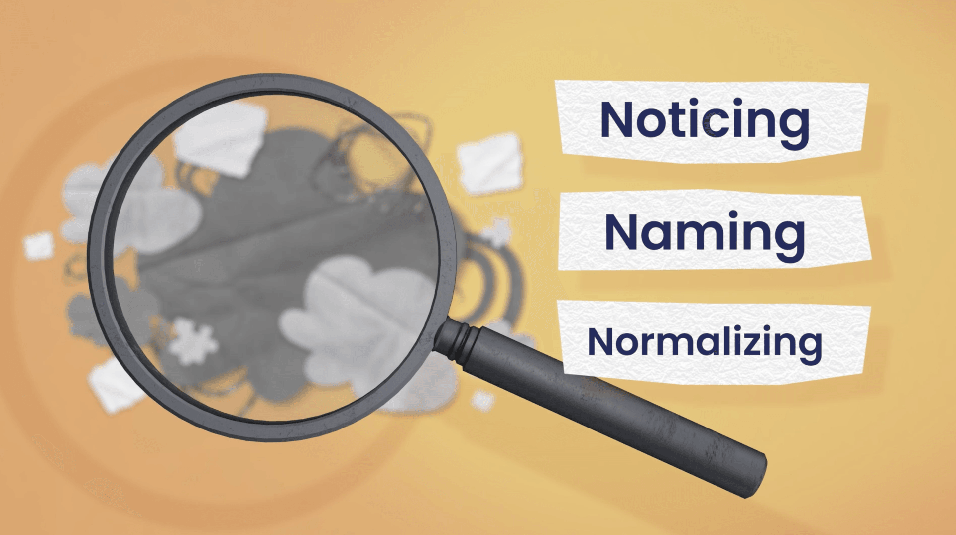 noticing, naming, normalizing
